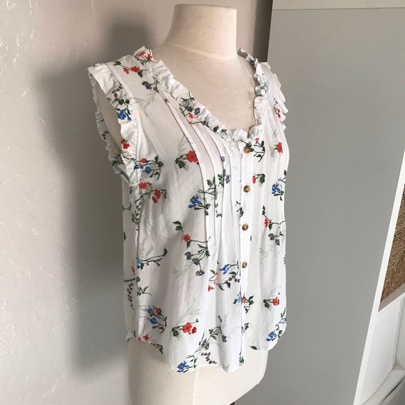 ANTHROPOLOGIE Maeve ‘Rayne’ sleeveless classic buttondown top - Picture 4 of 10
